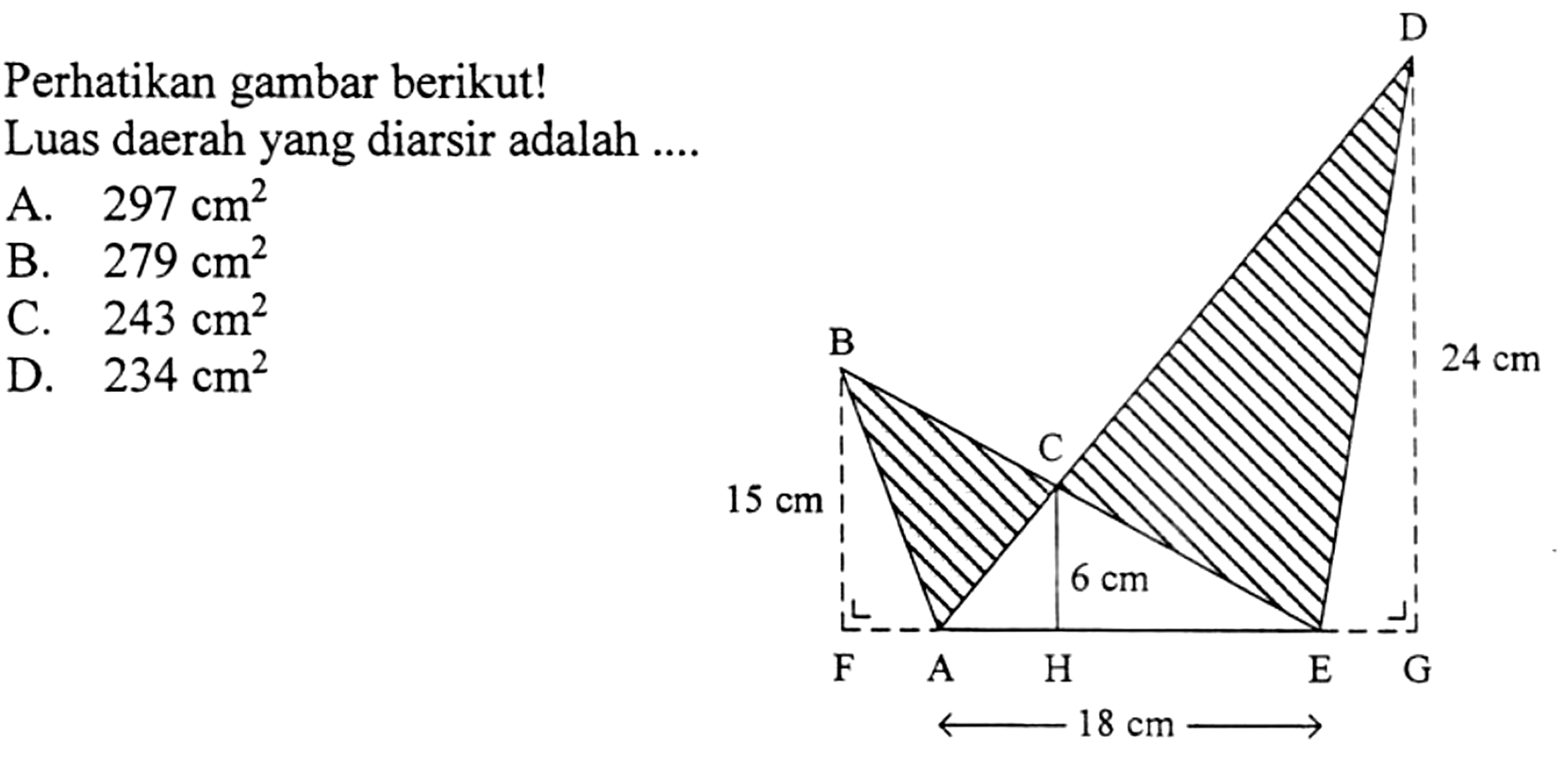 Detail Perhatikan Gambar Berikut Luas Yang Diarsir Adalah Nomer 19