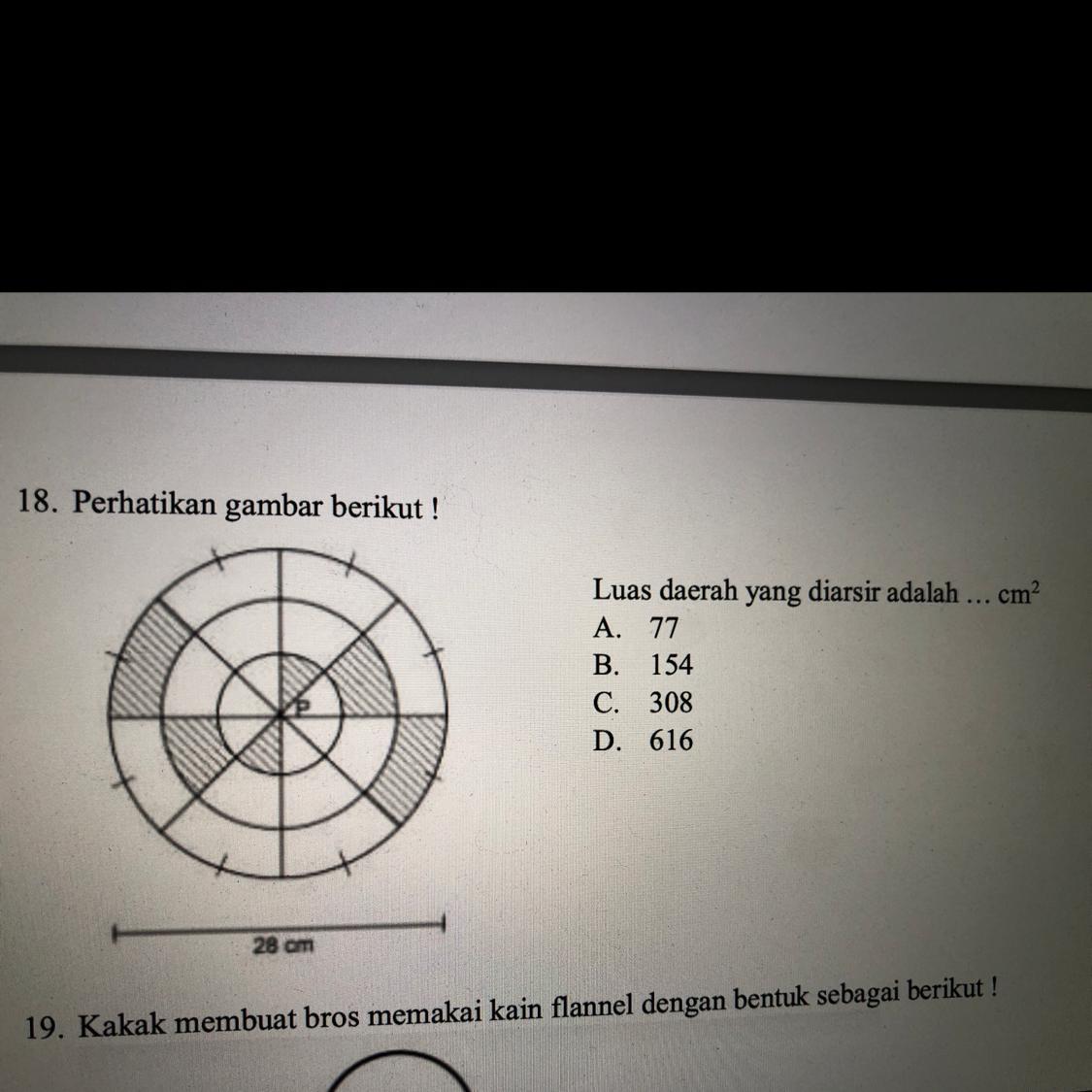 Detail Perhatikan Gambar Berikut Luas Yang Diarsir Adalah Nomer 41