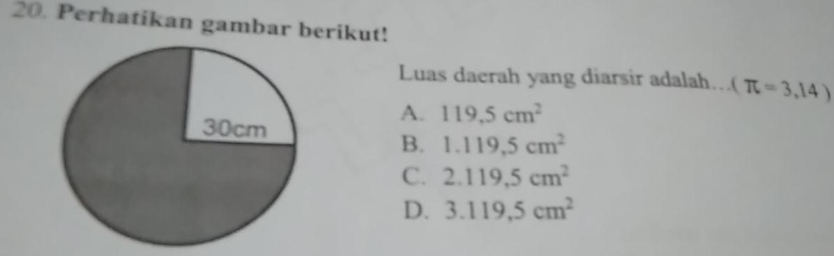 Detail Perhatikan Gambar Berikut Luas Yang Diarsir Adalah Nomer 55