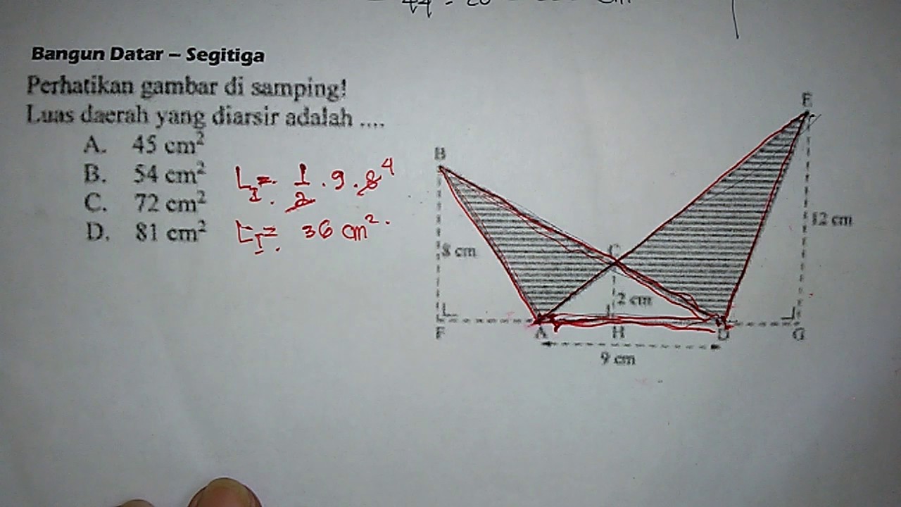 Detail Perhatikan Gambar Berikut Luas Yang Diarsir Adalah Nomer 9