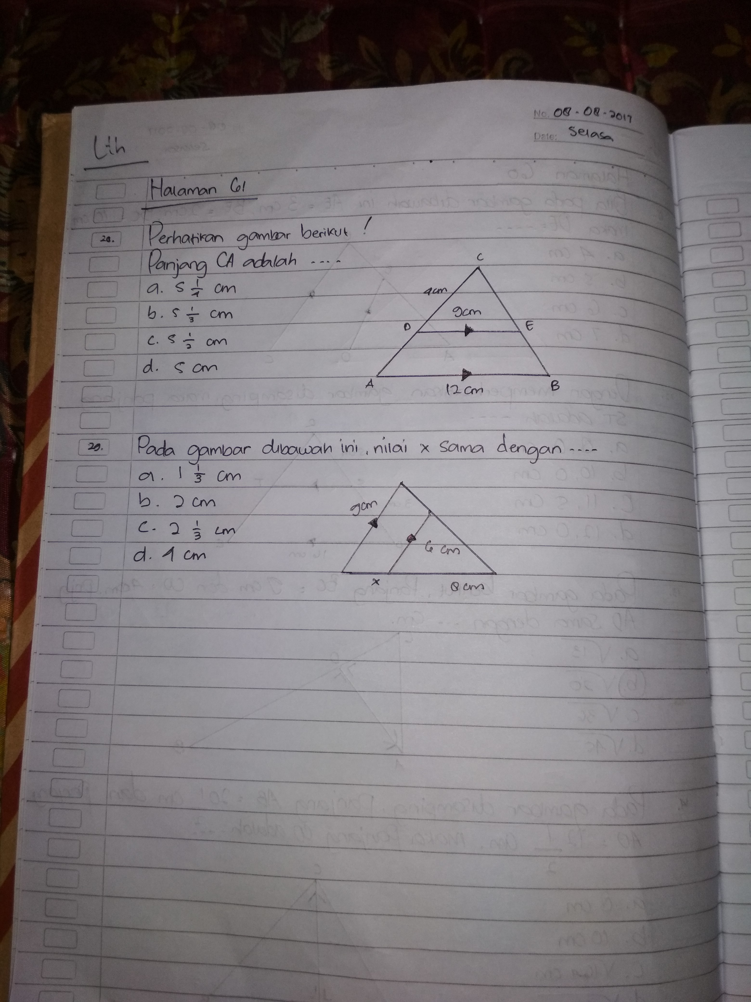 Detail Perhatikan Gambar Berikut Nilai X Sama Dengan Nomer 15