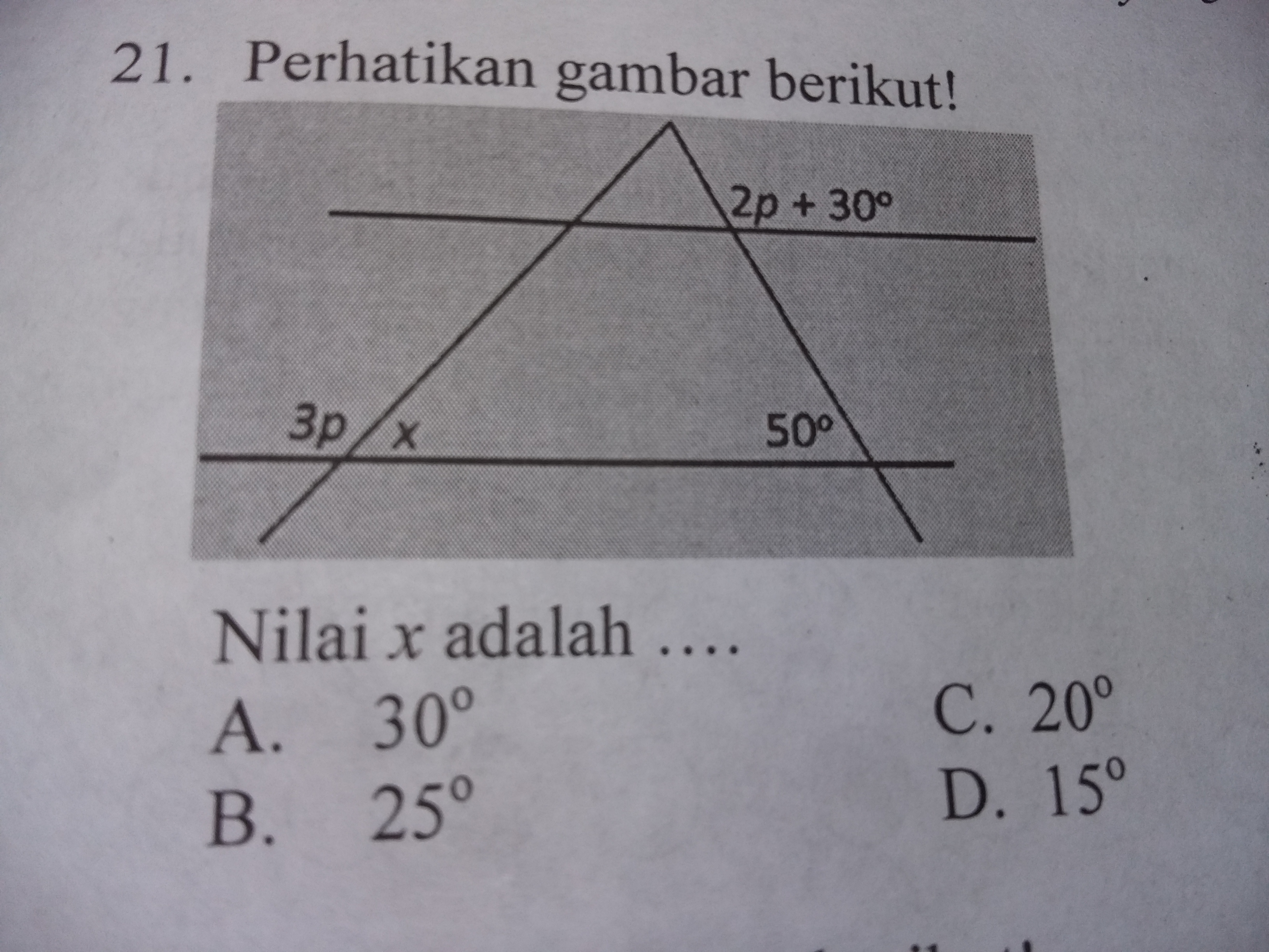 Detail Perhatikan Gambar Berikut Nilai X Sama Dengan Nomer 7