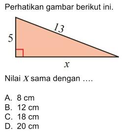 Detail Perhatikan Gambar Berikut Nilai X Sama Dengan Nomer 8