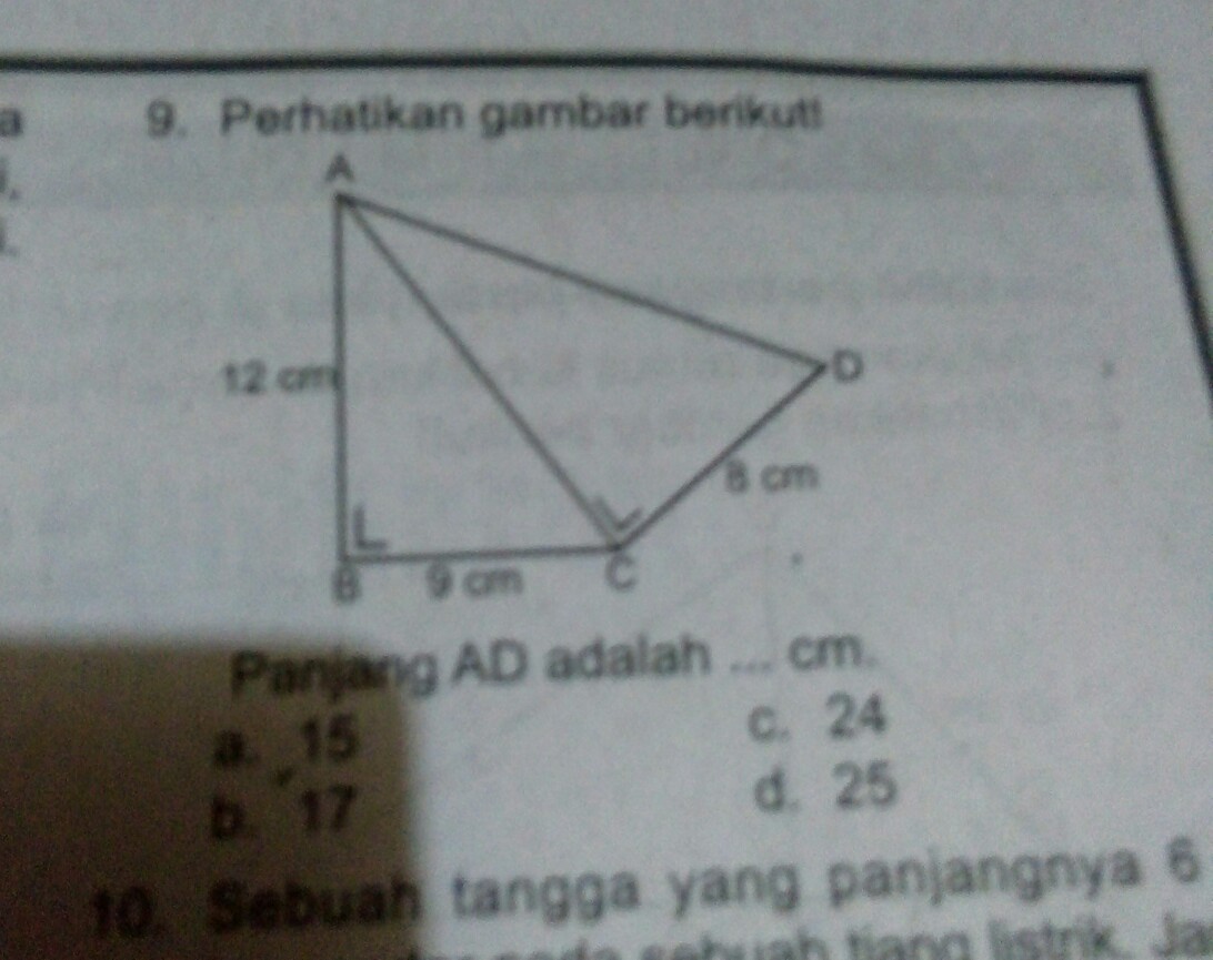 Detail Perhatikan Gambar Berikut Panjang Ad Adalah Nomer 2