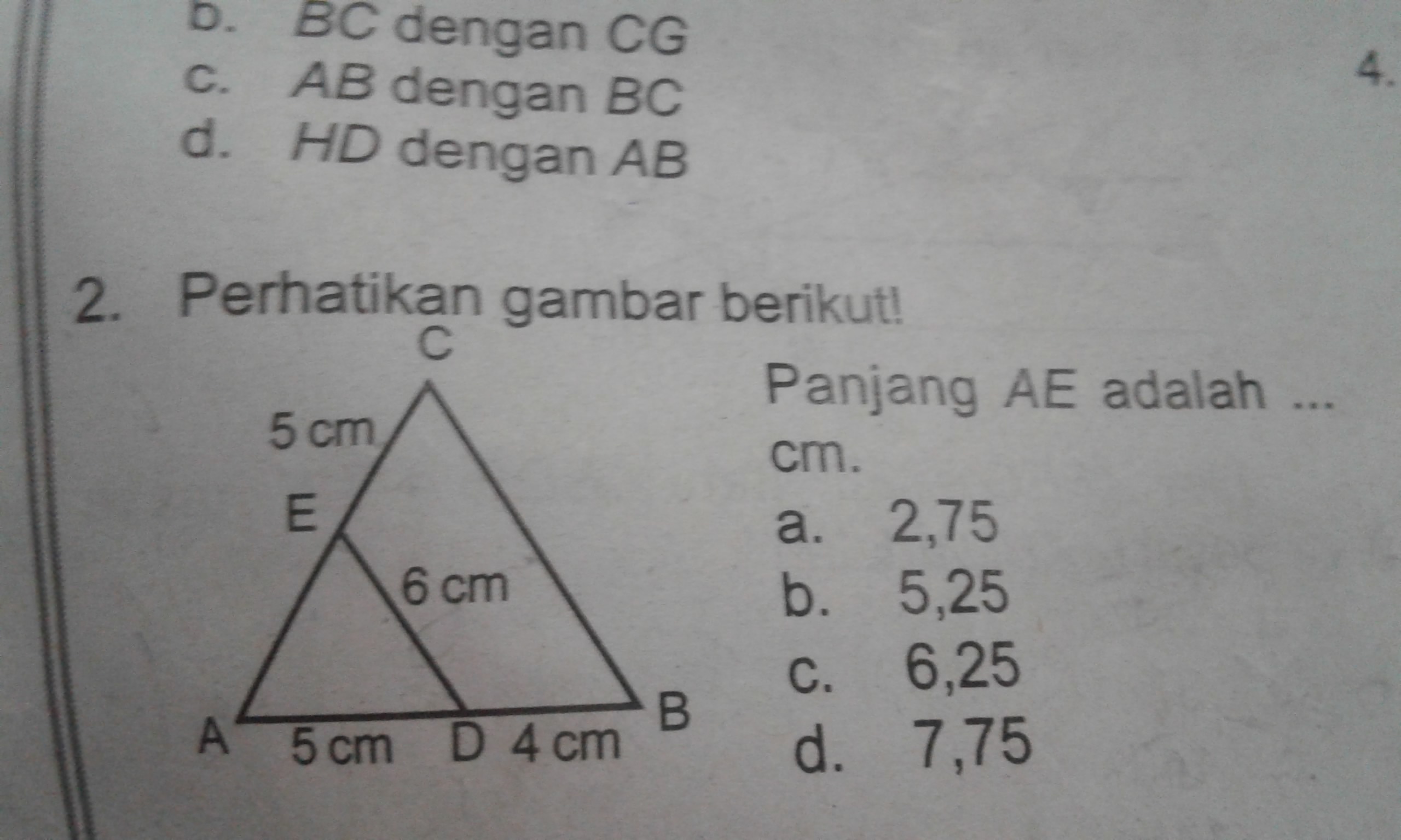 Detail Perhatikan Gambar Berikut Panjang Ae Adalah Nomer 10