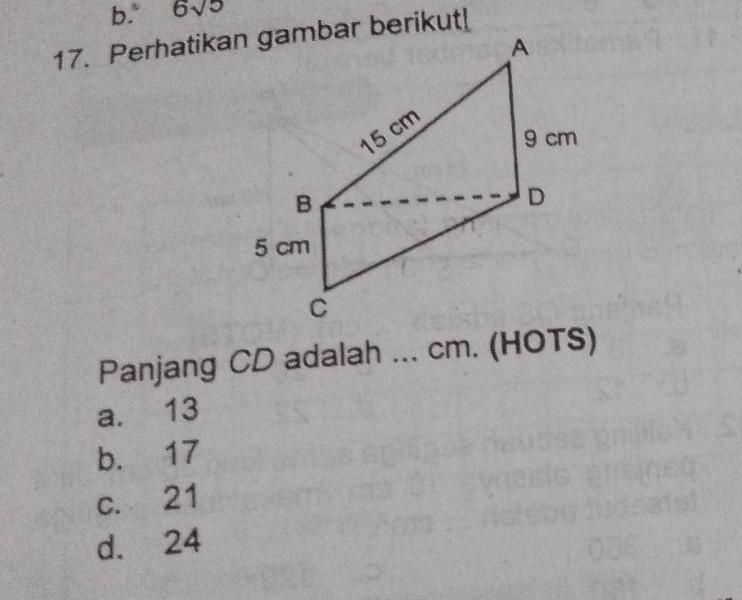 Detail Perhatikan Gambar Berikut Panjang Cd Adalah Nomer 22