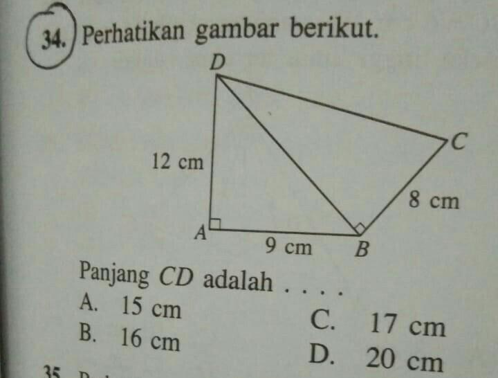 Detail Perhatikan Gambar Berikut Panjang Cd Adalah Nomer 56