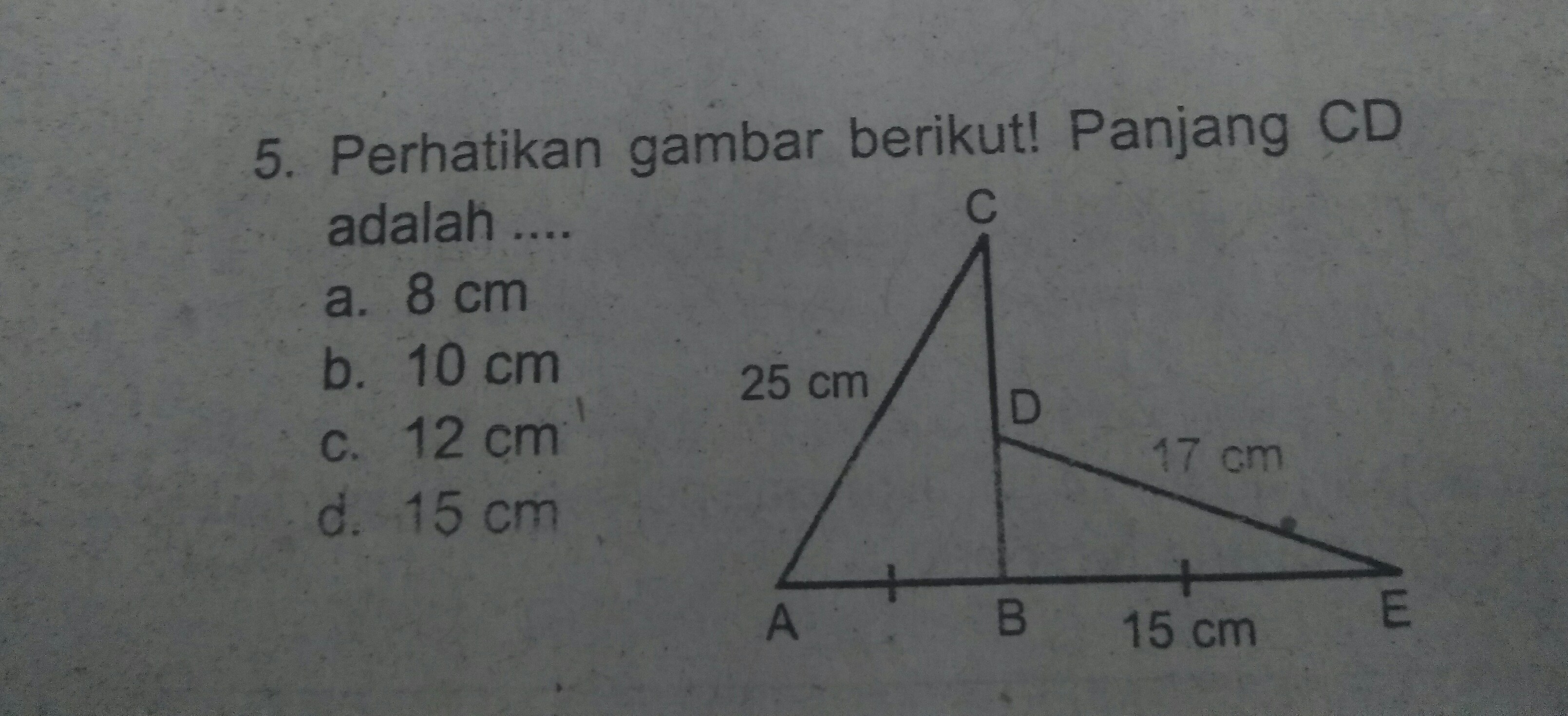 Detail Perhatikan Gambar Berikut Panjang Cd Adalah Nomer 10