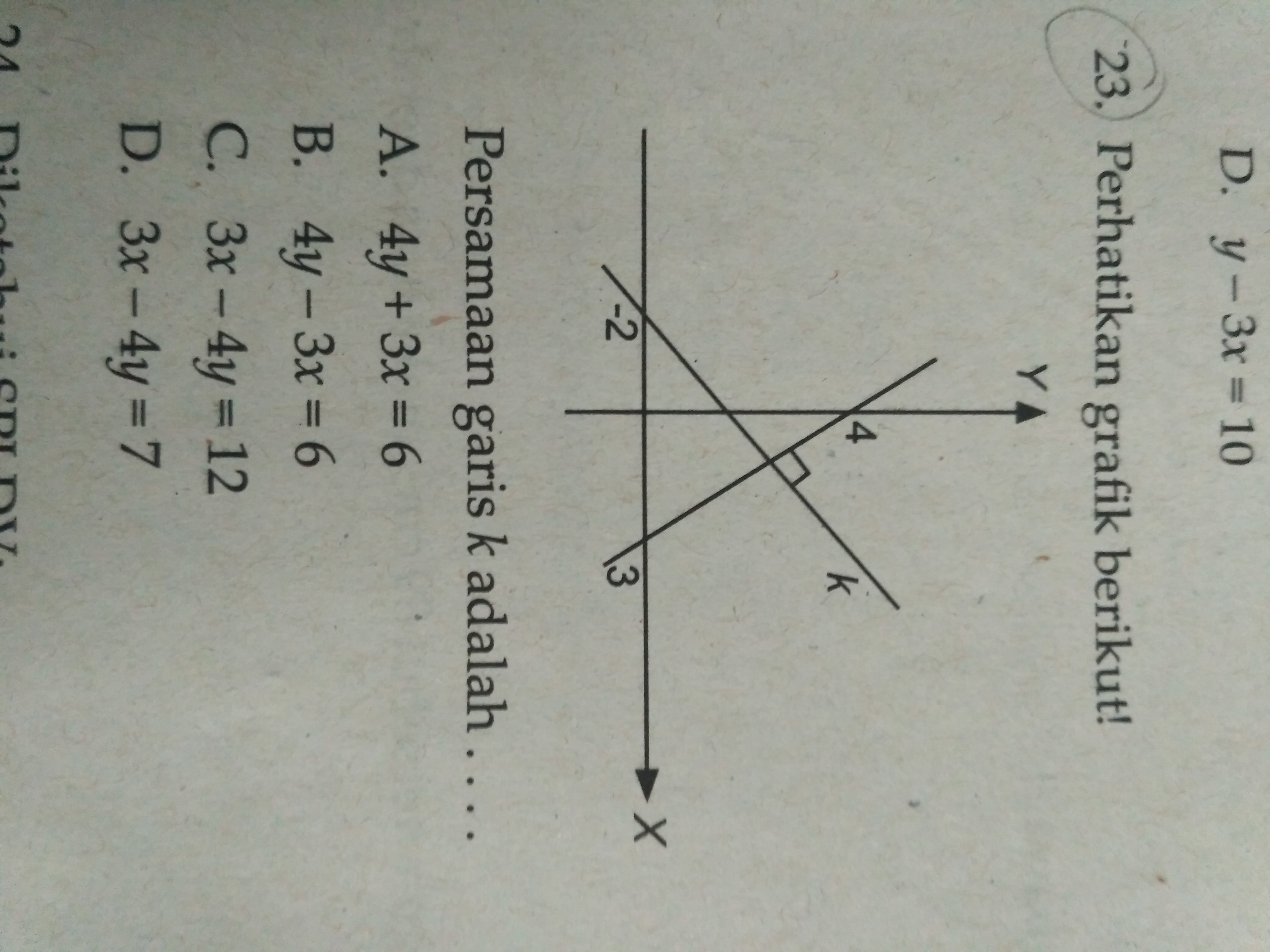 Detail Perhatikan Gambar Berikut Persamaan Garis K Adalah Nomer 12