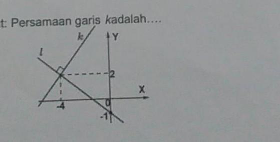 Detail Perhatikan Gambar Berikut Persamaan Garis K Adalah Nomer 13