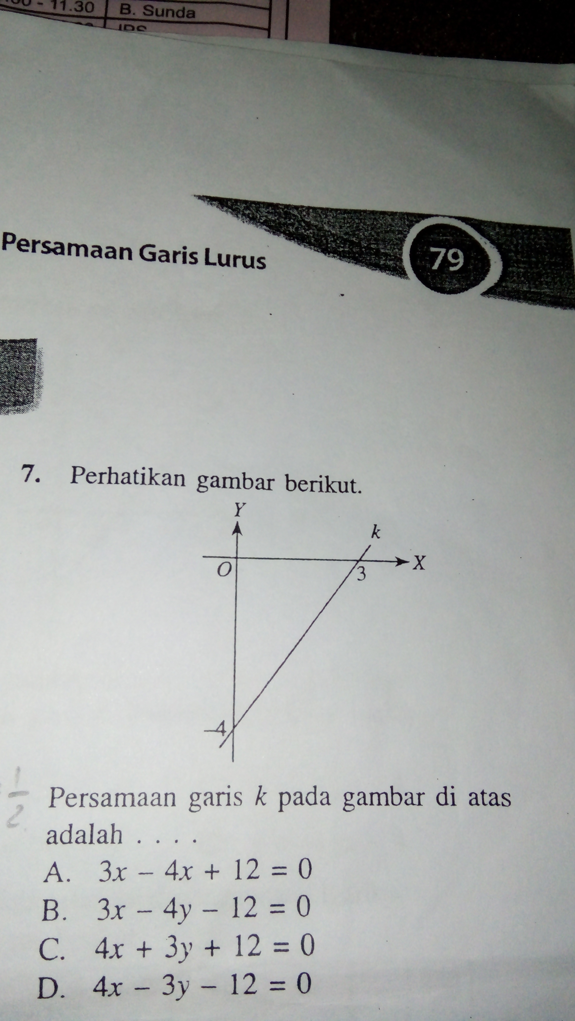 Detail Perhatikan Gambar Berikut Persamaan Garis K Adalah Nomer 15