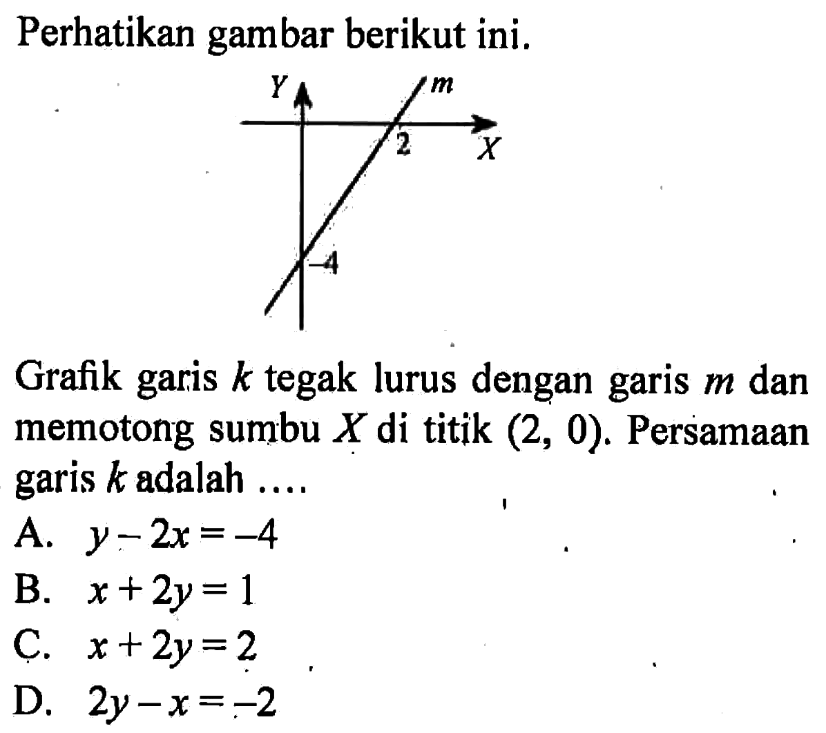 Detail Perhatikan Gambar Berikut Persamaan Garis K Adalah Nomer 52