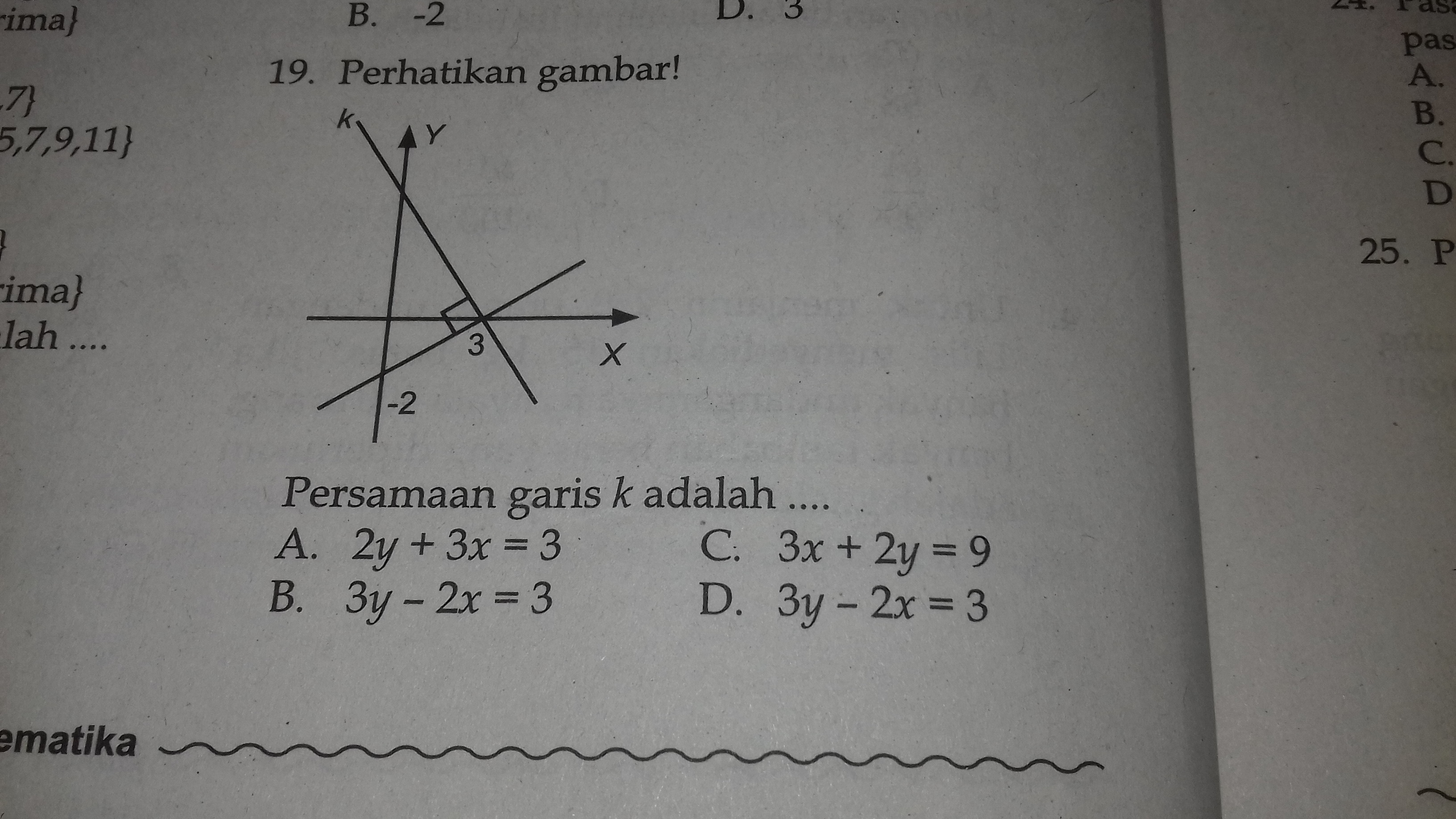 Detail Perhatikan Gambar Berikut Persamaan Garis K Adalah Nomer 8