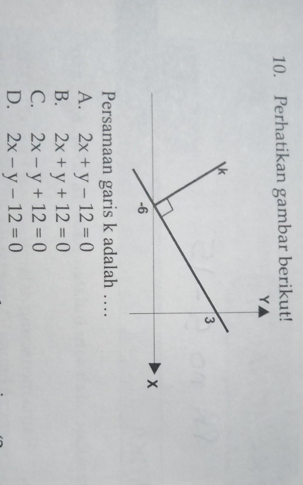 Detail Perhatikan Gambar Berikut Persamaan Garis K Adalah Nomer 9