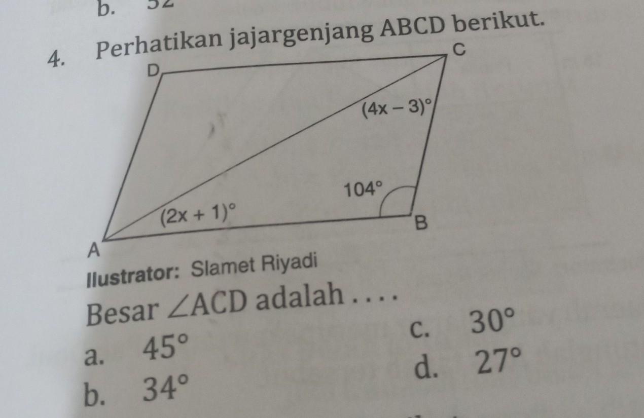 Detail Perhatikan Gambar Jajargenjang Abcd Berikut Nomer 16