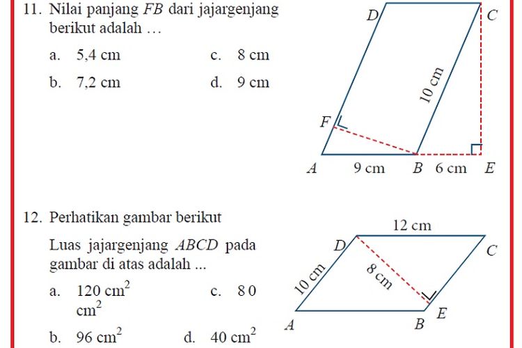 Detail Perhatikan Gambar Jajargenjang Abcd Berikut Nomer 48