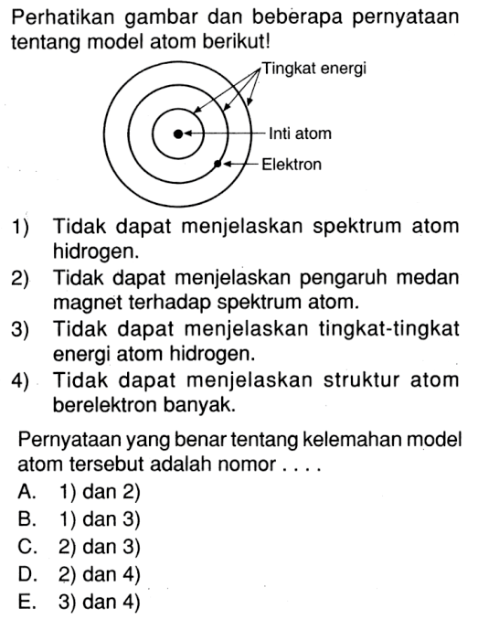 Detail Perhatikan Gambar Model Atom Berikut Nomer 20