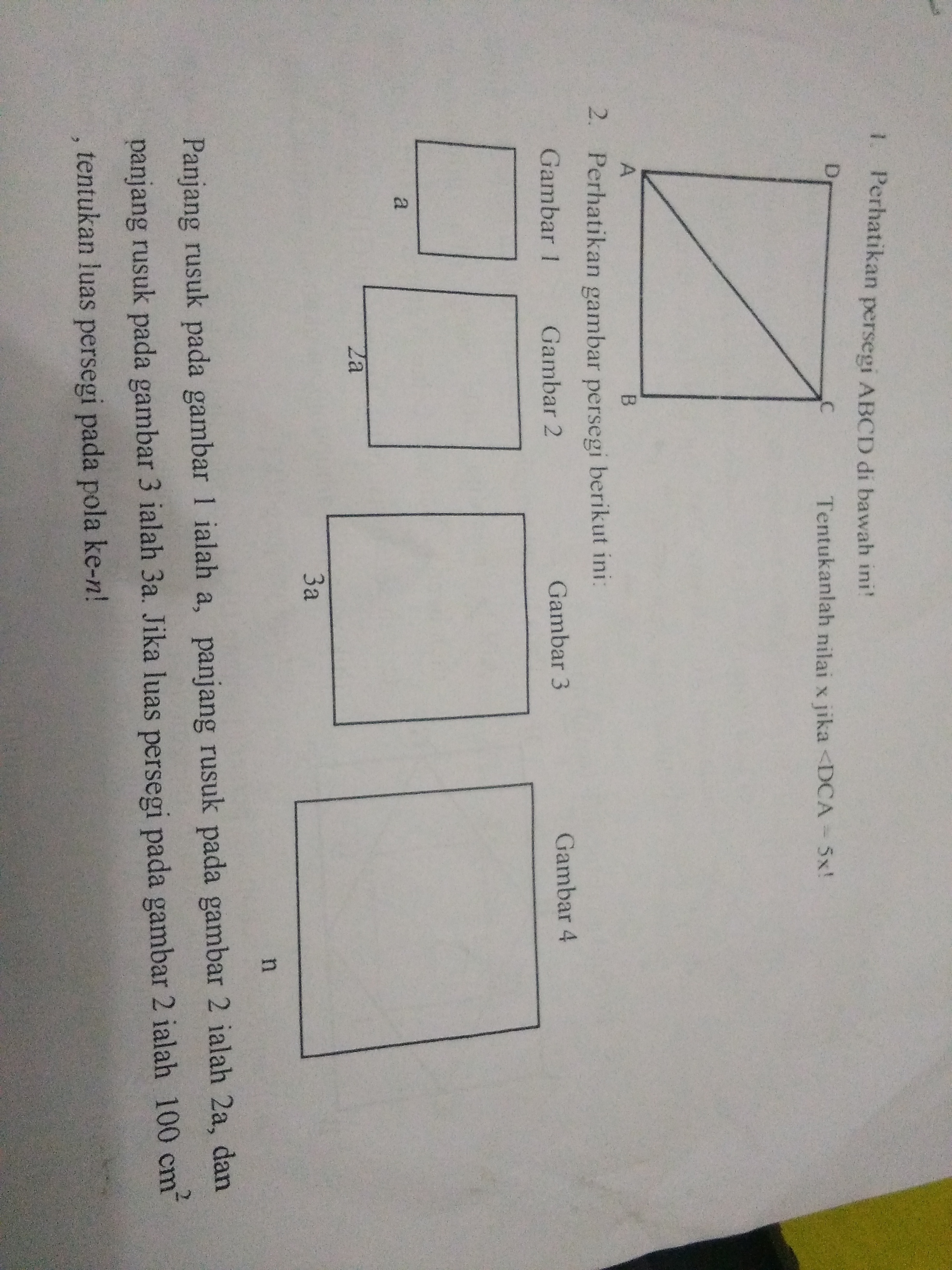 Detail Perhatikan Gambar Persegi Panjang Dan Persegi Berikut Nomer 13