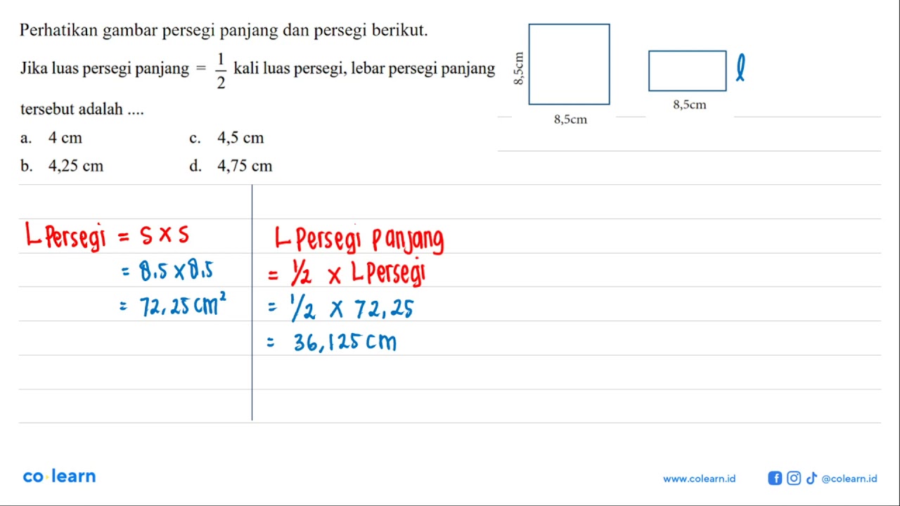 Detail Perhatikan Gambar Persegi Panjang Dan Persegi Berikut Nomer 4