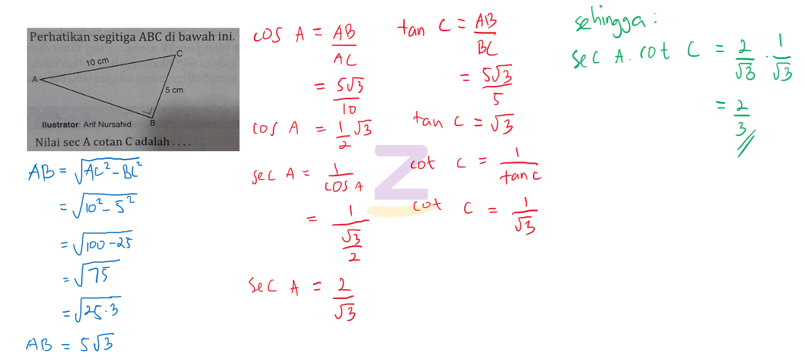 Detail Perhatikan Gambar Segitiga Abc Di Bawah Ini Nomer 15