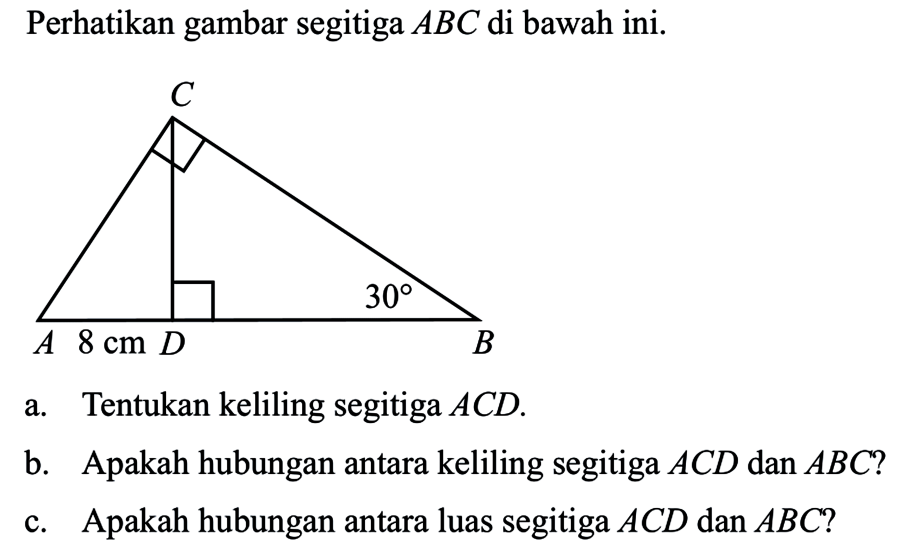 Detail Perhatikan Gambar Segitiga Abc Di Bawah Ini Nomer 18