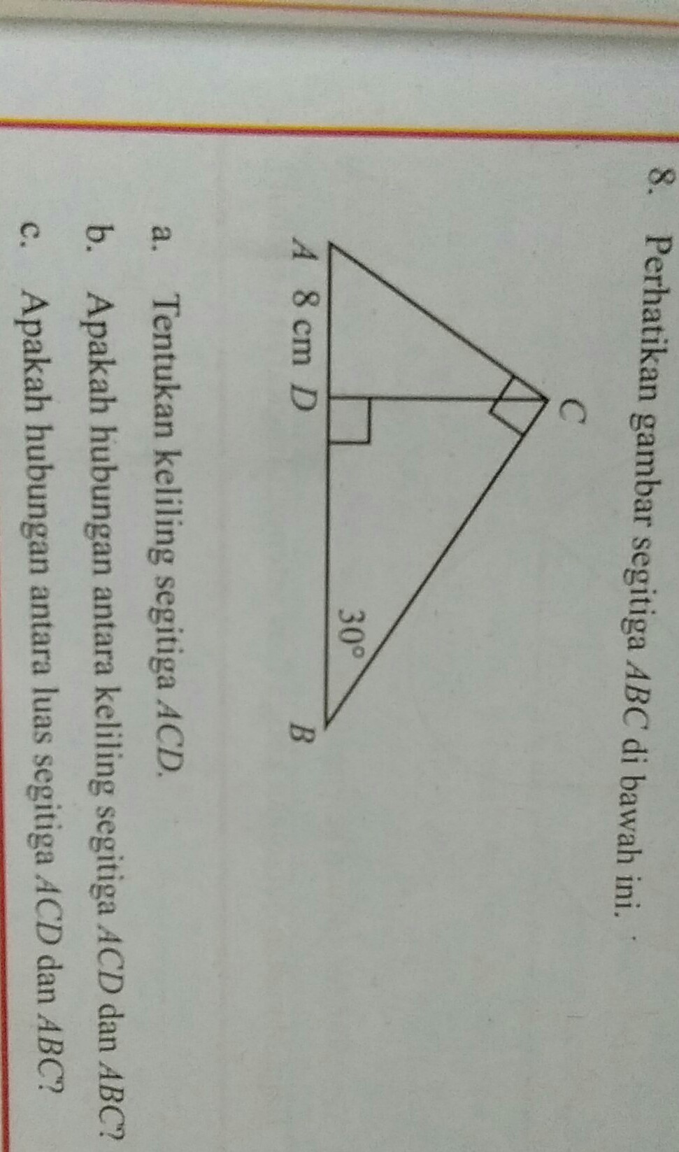 Detail Perhatikan Gambar Segitiga Abc Di Bawah Ini Nomer 5