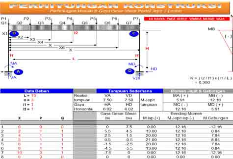 Detail Perhitungan Struktur Rumah 2 Lantai Excel Nomer 20