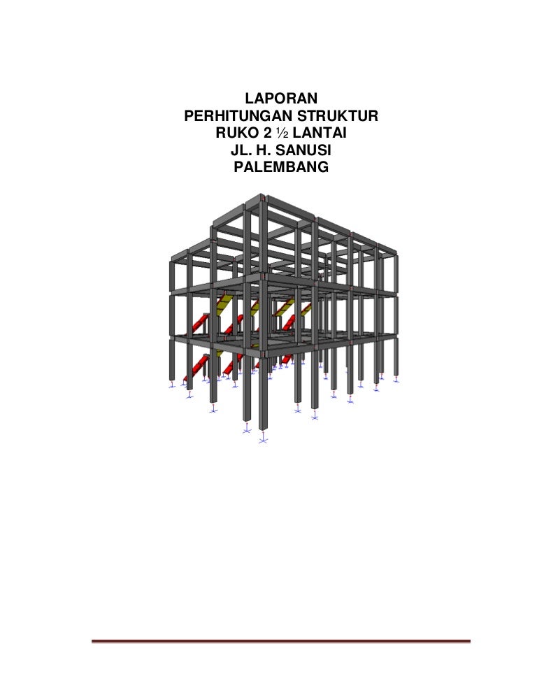 Detail Perhitungan Struktur Rumah 2 Lantai Excel Nomer 22