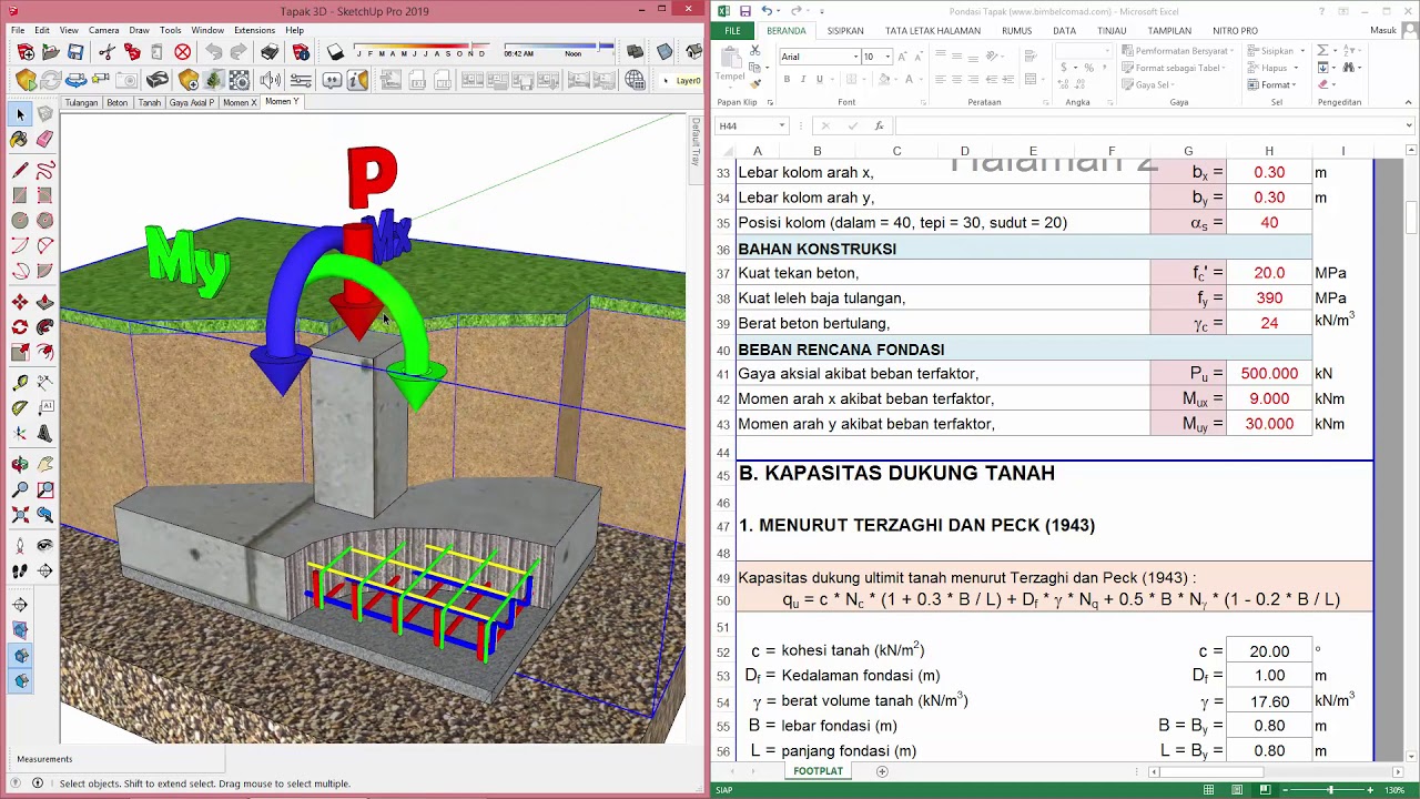 Detail Perhitungan Struktur Rumah 2 Lantai Excel Nomer 31