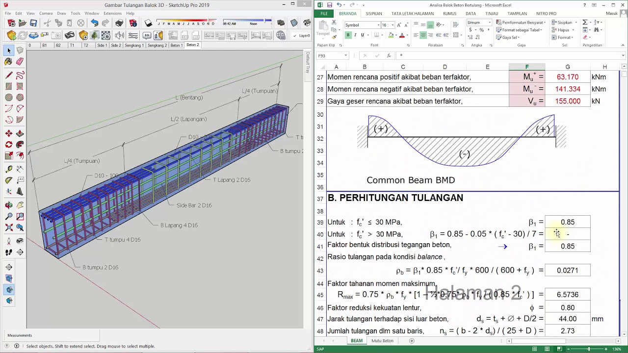 Detail Perhitungan Struktur Rumah 2 Lantai Excel Nomer 5