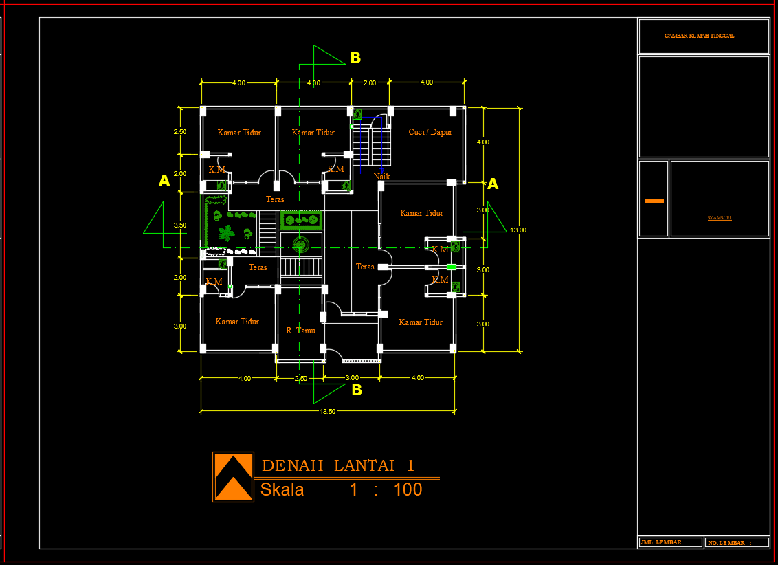 Detail Perhitungan Struktur Rumah 2 Lantai Excel Nomer 44