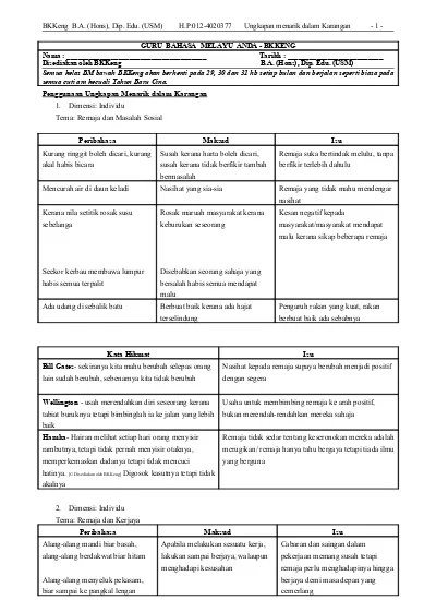 Detail Peribahasa Tingkatan 5 Spm Nomer 38