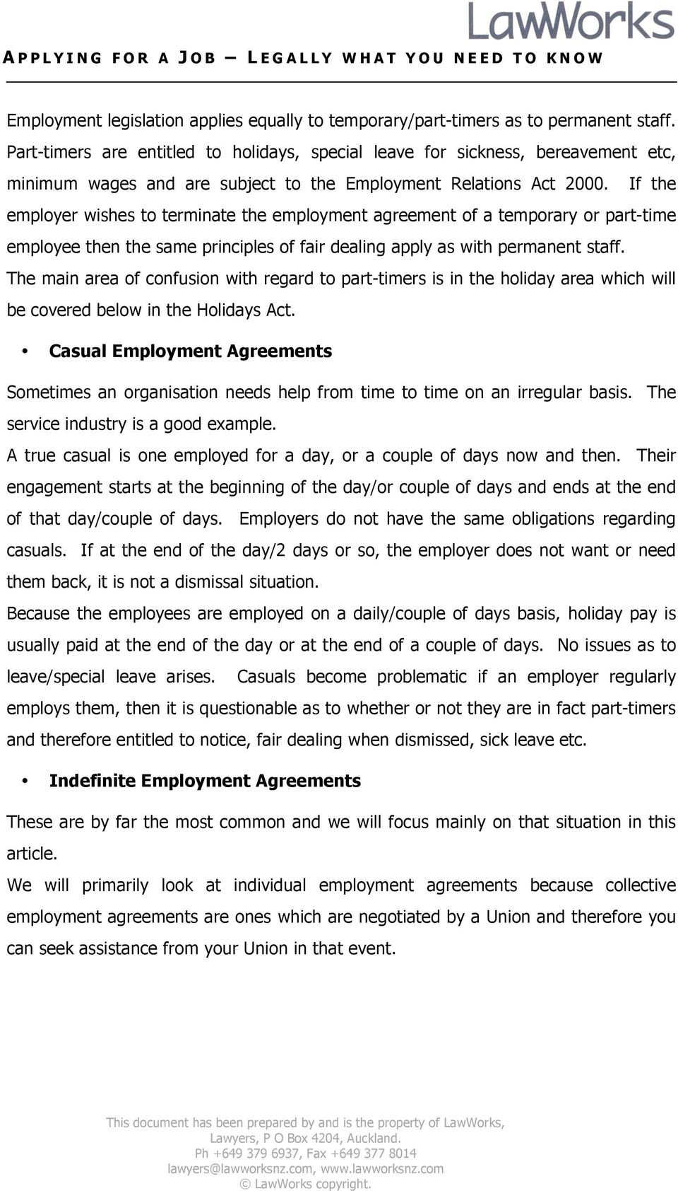 Detail Permanent Part Time Employment Contract Template Nomer 24