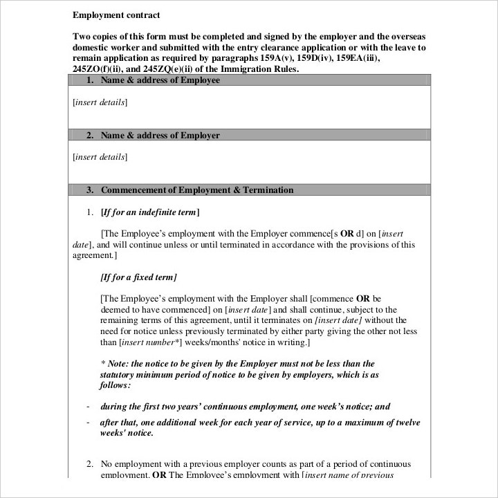 Detail Permanent Part Time Employment Contract Template Nomer 31