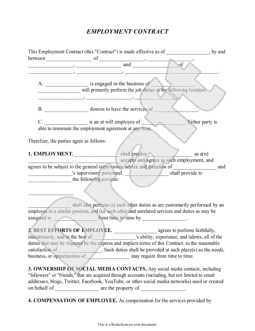 Detail Permanent Part Time Employment Contract Template Nomer 42