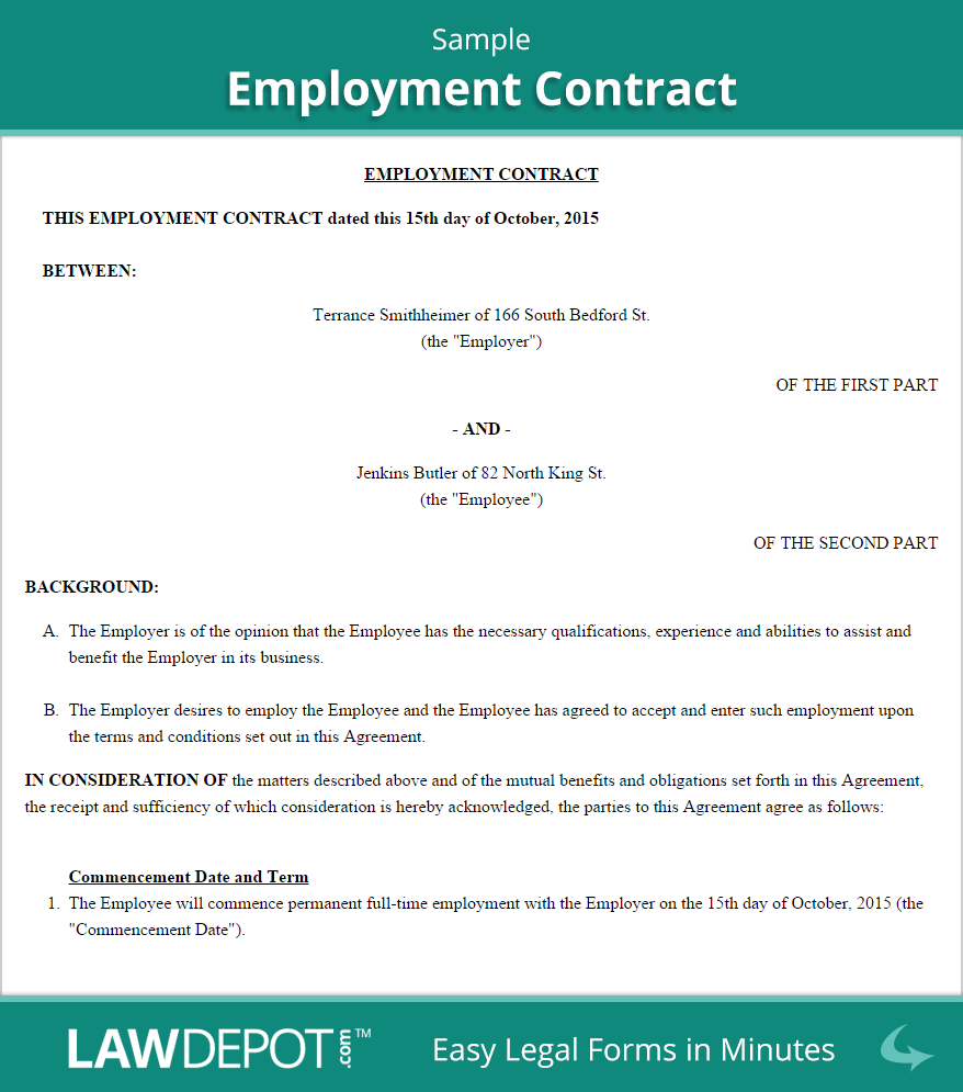 Detail Permanent Part Time Employment Contract Template Nomer 43