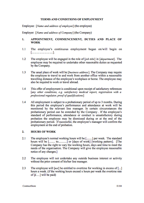 Detail Permanent Part Time Employment Contract Template Nomer 7