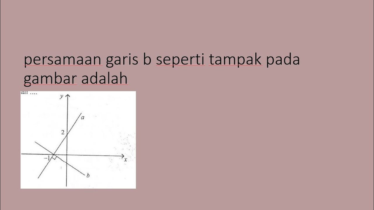 Detail Persamaan Garis B Seperti Tampak Pada Gambar Adalah Nomer 9