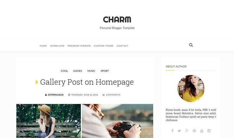 Detail Personal Blog Template Nomer 35