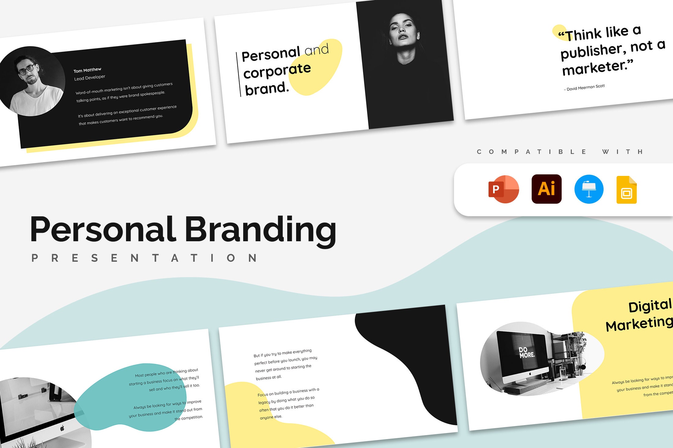 Detail Personal Branding Powerpoint Template Nomer 20