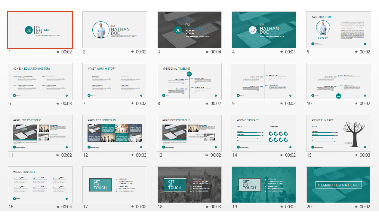 Detail Personal Branding Powerpoint Template Nomer 29