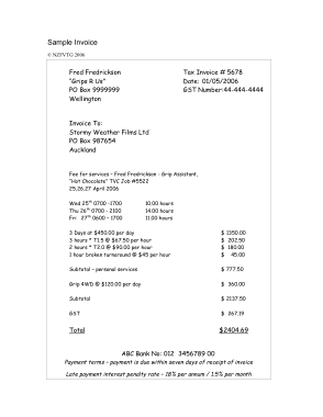 Detail Personal Invoice Template Nomer 30