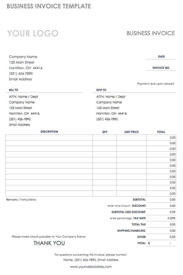 Detail Personal Invoice Template Excel Nomer 24