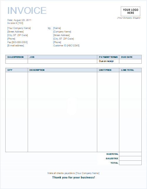 Detail Personal Invoice Template Excel Nomer 28