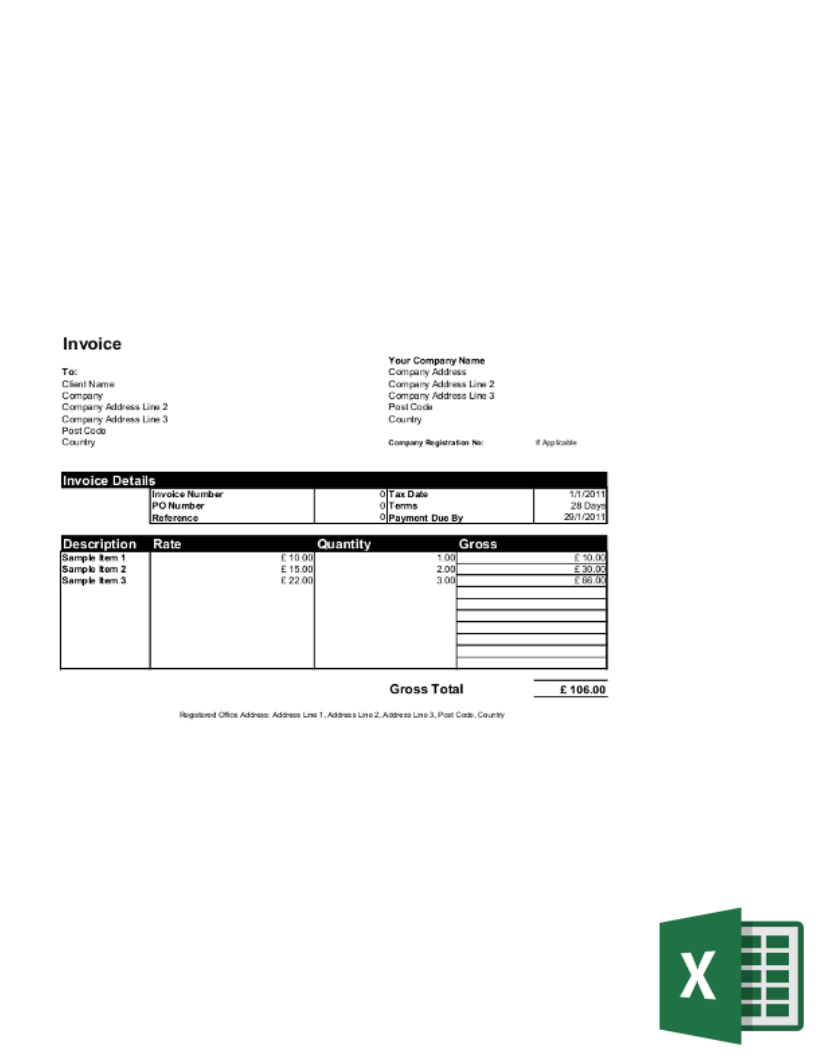 Detail Personal Invoice Template Excel Nomer 33