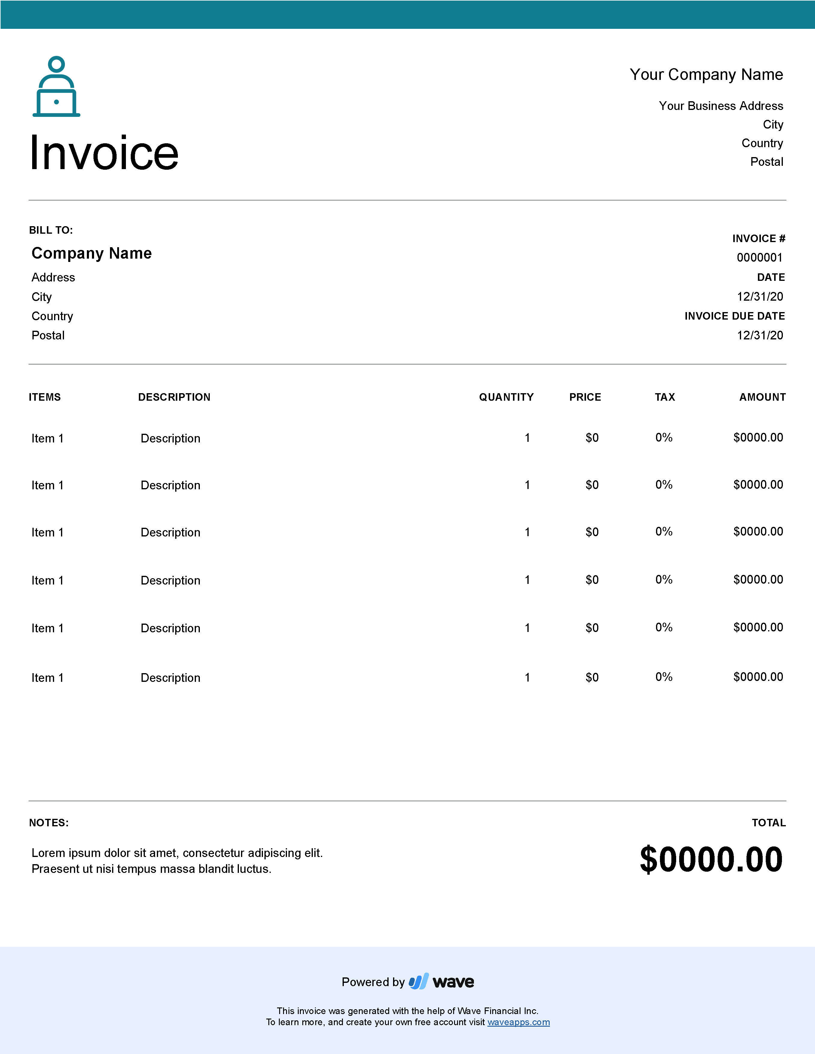 Detail Personal Invoice Template Excel Nomer 38