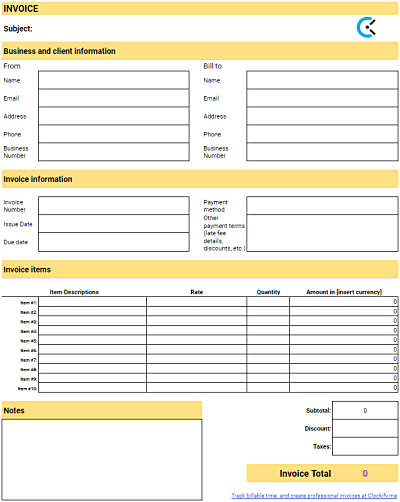 Detail Personal Invoice Template Excel Nomer 39