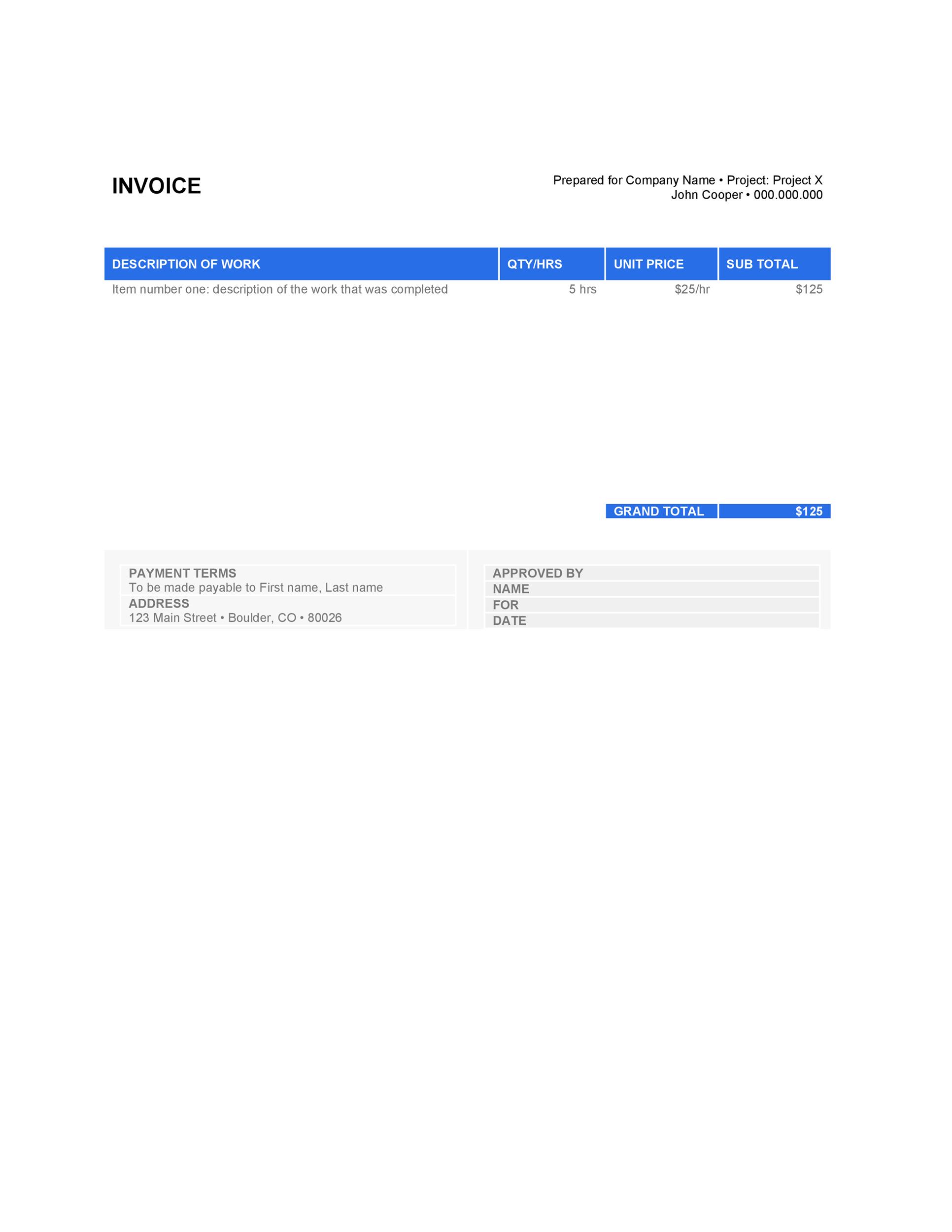 Detail Personal Invoice Template Excel Nomer 51