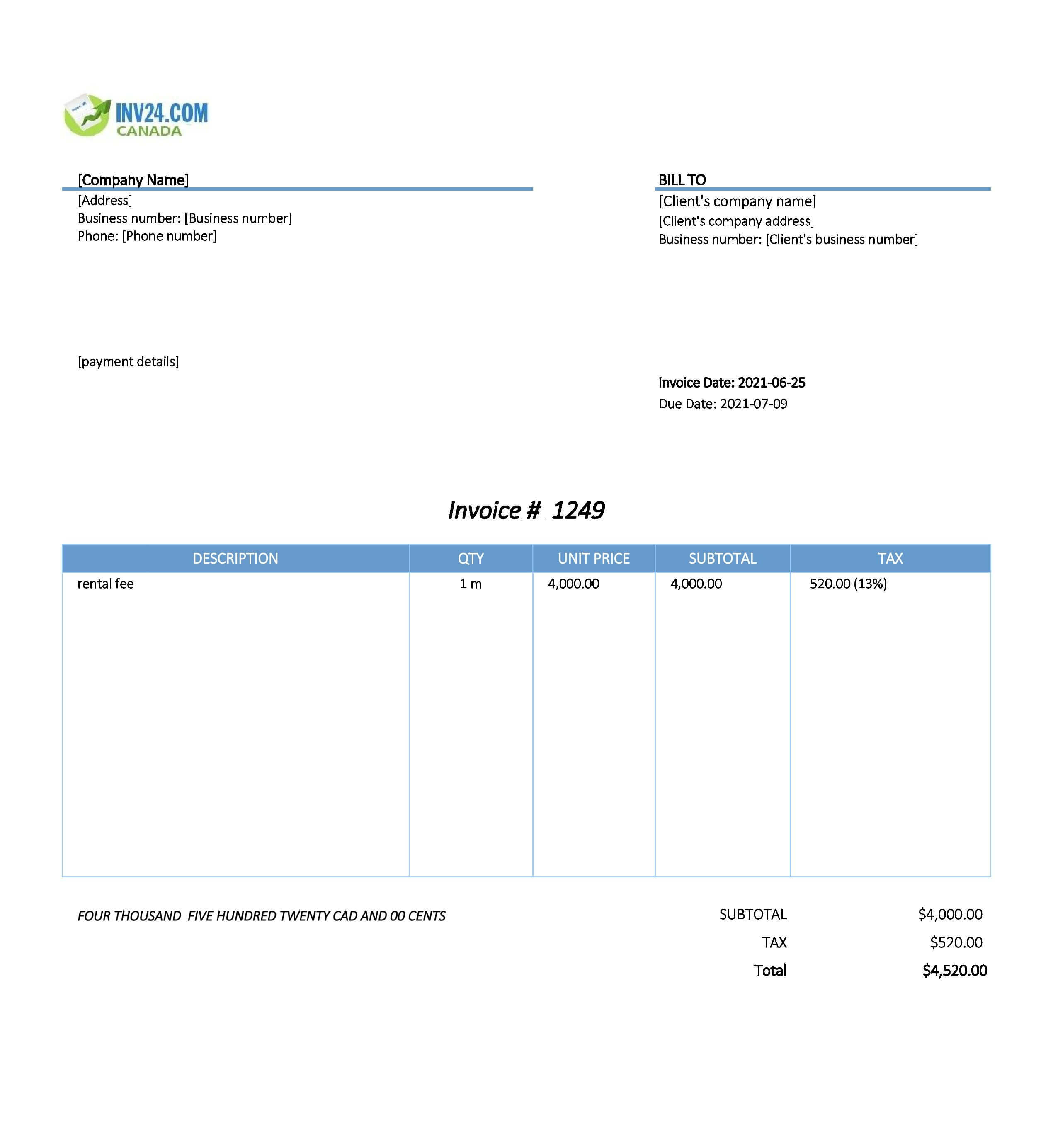 Detail Personal Invoice Template Excel Nomer 52