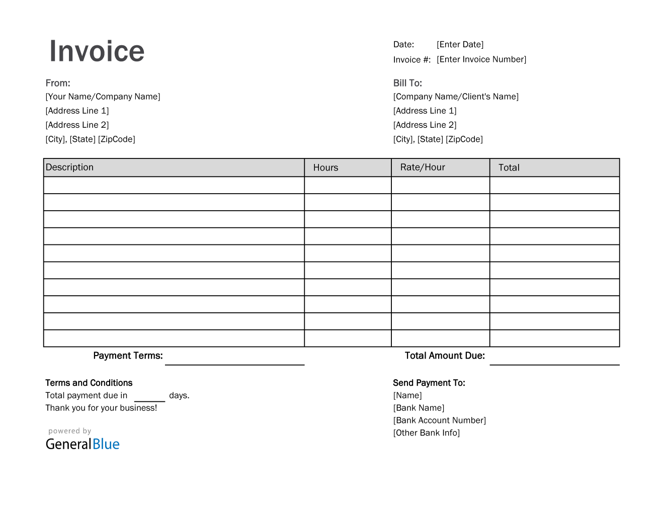 Detail Personal Invoice Template Excel Nomer 54